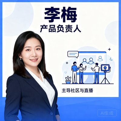 李梅,产品负责人,主导社区与直播
